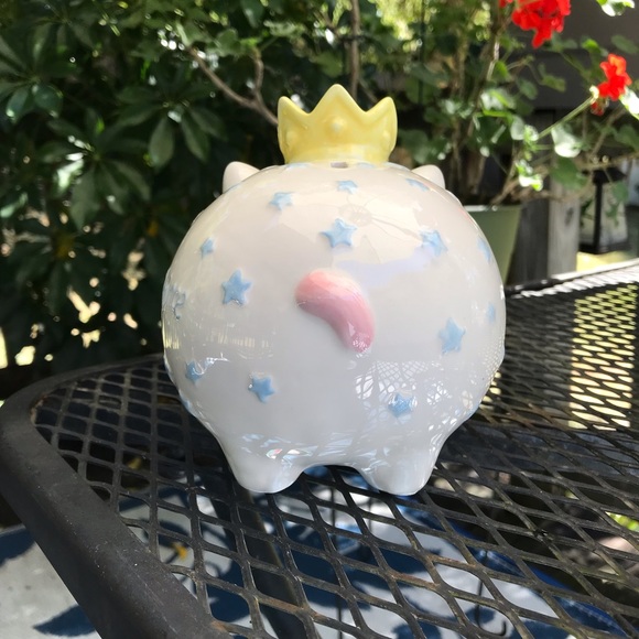 Mud Pie Mudpie Little Prince Ceramic Piggy Bank - Picture 7 of 9